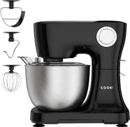 Keukenmachine Plus - Keukenrobot - Foodprocessor met 12 standen - Keukenmixer met RVS kom - Drie Opzetstukken - 4,5L - COOK-IT — thumbnail 1
