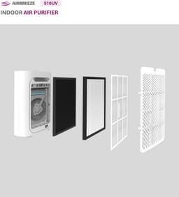 Laserliner AirBreeze 510UV - UV Luchtreiniger 510m³/h - HEPA 13 - Inactiveren virussen/ bacteriën - Fijnstof 99,997% - Bijzonder stil < 20 dB - Verduisterend display - Wit design — thumbnail 5
