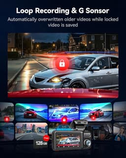 Dashcam 4K met 3 Kanalen, Nachtzicht, GPS en WiFi — thumbnail 2