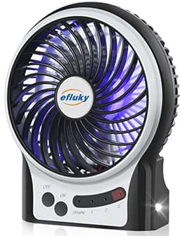 Draagbare Mini Bureauventilator met 3 Snelheden en Oplaadbare Batterij — thumbnail 4