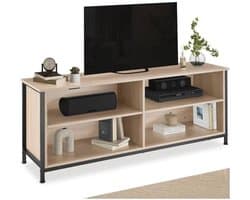 TV-meubel met 4 Vakken - 147 cm - Lowboard voor TV's tot 70 Inch - Industrieel Houten Dressoir