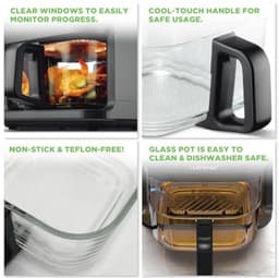 5.8 Quart Air Fryer met 8 Voorgeprogrammeerde Kookstanden en Transparante Frituurmand — thumbnail 4