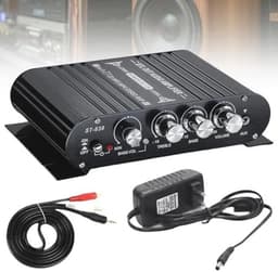 Bluetooth Mini HiFi Audio-versterker 20WX2 + 40W 2.1-kanaals met AUX & Stroomadapter — thumbnail 1