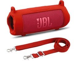 Zachte schokbestendige siliconen hoes voor draagbare Bluetooth-luidsprekers met afneembare riem