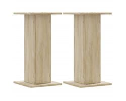 vidaXL - Speakerstandaards - 2 - st - 30x30x60 - cm - bewerkt - hout - sonoma - eiken
