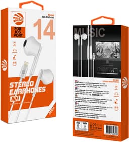 MG DS1400 Stereo Earphones - HiFi-iOS Aansluiting - Wit - Met Draad — thumbnail 2