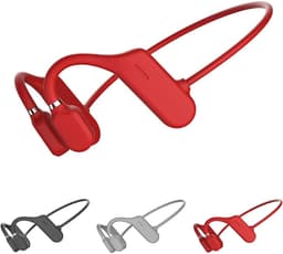 White-Label® Bone Conduction Headphone - Koptelefoon voor Activiteiten - Draadloos - Bleutooth - Rood — thumbnail 1