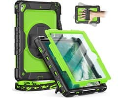 Schokbestendig Hoesje voor iPad met 360° Draaibare Standaard en Handriem