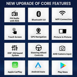 Junsun V1 Autoradio Geschikt voor Opel Corsa E 2015-2019 Adam met Android 15, GPS-navigatie, Bluetooth, WIFI, Carplay, FM-radio, Android Auto, RDS, DSP, stuurbediening - Plug & Play - 1GB RAM + 32GB opslag — thumbnail 5