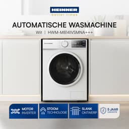 Heinner HWM-M814IVSMNA+++ Slanke Wasmachine 8 kg – 15 Wasprogramma’s – 1400 tpm – Energieklasse A – Kinderslot – LED-Display – Wit – 5 Jaar Garantie — thumbnail 6