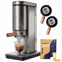 LunaSea® LunaPress - Espressomachine - Boiler Pressure Technology - Pistonmachine - RVS - Geschikt Voor Koffiecups - Inclusief Ontkalkingstabletten — thumbnail 1