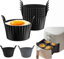6-delige eierkoker voor de airfryer, siliconen cupcakevormpjes, antiaanbak muffinvorm — thumbnail 4
