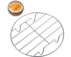 Rond stoombootrek, 7 inch roestvrij staal stomende rek stoomboot plaat voor snelkookpan air fryer pot koken koeling stomen bakken roosteren