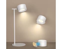 Ibenzoa® Dimbare LED-bureaulamp met afneembare wandlamp en USB-oplaadfunctie