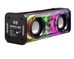 Fivesquare MechaDual RGB Speaker – Transparante Bluetooth Speaker met Dual 3W Stereo, Bass Boost & RGB Licht