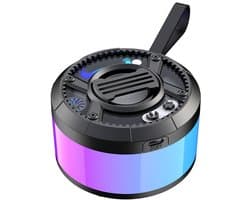 Fivesquare MiniDJ PartyBox Speaker – Mini Bluetooth Speaker met RGB Licht, 5W Power & TWS/TF Ondersteuning Zwart