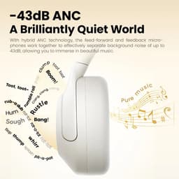 Lynly - HAYLOU S30 Draadloze Bluetooth 5.4-hoofdtelefoon 43dB Adaptieve ruisonderdrukkende headset koptelefoon met microfoon — thumbnail 2