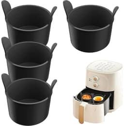 Mmgoqqt 40 Stuks Silicone Kommen - Zwarte Ovenschaaltjes Voor Airfryer - Bakvormen Voor Muffins, Cupcakes En Desserten - Veilig Voor Voedingsgebruik — thumbnail 1