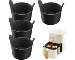 Mmgoqqt 40 Stuks Silicone Kommen - Zwarte Ovenschaaltjes Voor Airfryer - Bakvormen Voor Muffins, Cupcakes En Desserten - Veilig Voor Voedingsgebruik