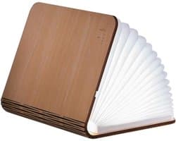 Slimme Mini Boeklamp van Natuurlijk Hout met Flexibele 360 Graden Verlichting