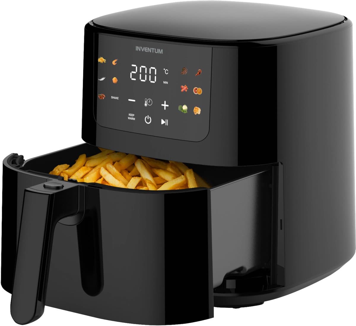 Inventum GF501HLDB Airfryer XL - 5L - 11 programma's - 70-200 °C - Tot 5 personen - Zwart — afbeelding 1