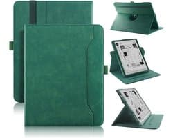 Draaibare Tablet Hoes 10.3 Inch E-Reader Beschermhoes met Handriem en Auto Slaap/Waak Functie - Groen
