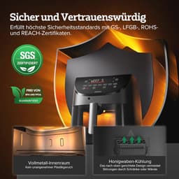 1700W 6.5L Airfryer met Slimme Probe Thermometer - 8-in-1 Kookmodi en Snelle Verwarming tot 230℃ — thumbnail 5
