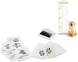Pootafdruk Stempelset met Groeimeter voor Honden en Puppy's