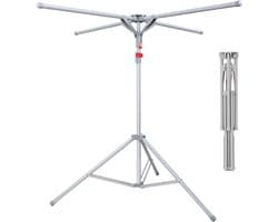 Droogmolen - 100-180xØ125 cm - grijs - hoogte verstelbaar