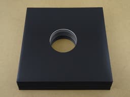 10 Stuks LP kartonnen buitenhoezen zwart (GOEDE KWALITEIT, 300gr karton) met 2 middengaten - hoezen, platenhoezen, beschermhoes, cardboard sleeve, outer cover, maxi-singles, lps vinyl platen, 12", 12 inch — thumbnail 1