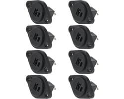 8 Stuks DIN Speaker Installatie Sockets - 2 Pin Luidspreker Chassis Panel Met Soldeer Aansluiting Voor Vintage Hi-Fi Kabel