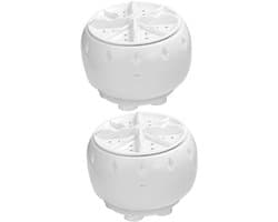 2 stuks draagbare mini USB-turbowasmachine, slimme compacte wasmachine voor camper, appartement, reizen en huis, zachte was voor ondergoed