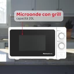 Multifunctionele Magnetron met Grill 20L – Krachtige Kleine Magnetron 800W, Handmatige Instelling en Timer — thumbnail 2
