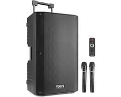 Draadloze Bluetooth Portable Speaker 15'' met 2 Microfoons - 1000W