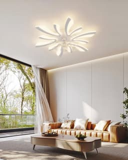 Moderne plafondventilator met verlichting - Dimbaar en geruisloos, 78 cm, afstandsbediening, 6 snelheden, voor slaapkamer en woonkamer — thumbnail 5