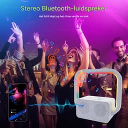 longziming -Luidspreker – Bluetooth Speaker – Draadloos Oplaadstation met Bluetooth Speaker – LED Sfeerverlichting – Speaker met Helder Geluid – Multifunctionele Bureau- en Nachtkast Speaker — thumbnail 5