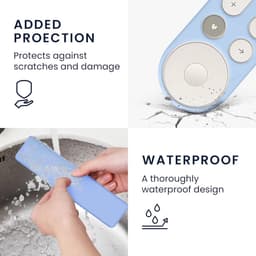 Silicone Anti-Slip Case for Google TV Remote Control - Light Blue — thumbnail 2