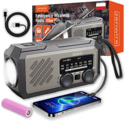 Zenwire Vibe Y2 Noodradio - FM/AM - Solar - Handzwengel - Powerbank — thumbnail 1