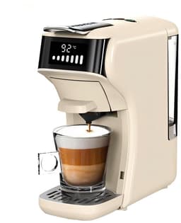 HiBREW H1B 6-in-1 Pods Koffiezetapparaat- Waterreservoir van 600 ml - Extractie met een druk van 20 Bar - Koude/Warme modus - LED-indicator - Beige — thumbnail 1