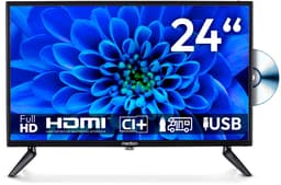 MEDION 59,9 cm (24 inch) Full HD TV (ingebouwde dvd-speler, ideaal voor camping, camper, vrachtwagen, tuin, 12V auto-adapter, Triple Tuner, HDMI, USB), MD 824001 — thumbnail 1