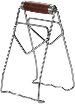 Gripper Bowl - Roestvrijstalen komklemmen - Plate Holder - Houten handvat - Opvouwbaar - Roestvrij staal - Hittebestendig - Geschikt voor het verwijderen van voedsel uit ovens, airfryers, magnetrons en stoompannen - Zilver — thumbnail 13