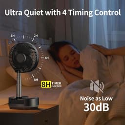 Draagbare oplaadbare ventilator met 20000mAh batterij, 8 snelheden, oscillatie en afstandsbediening — thumbnail 3