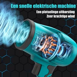 Draagbare stofzuiger, handgedraaide haardroger, 180000 draaien/ minuten, versnelbaar voor droge binnenplaatsen schoonmaken, kamperen, één batterij — thumbnail 4