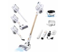 AG4400 Steelstofzuiger Draadloos - Lichtgewicht & Stil - Geschikt voor Dierenharen- Krachtig -Kruimeldief- Draadloze Stofzuigers - Steelstofzuigers - Kruimelzuiger - Compact & Licht - Wit