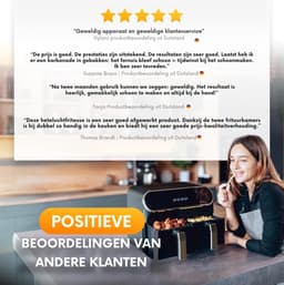 Stillstern Heteluchtfriteuse 2 kamers 8L Dual Zone Airfryer XXL (DE-versie), 2400W, Uitstekend 1,2 (Zeer goed), Friteuse Air Fryer, Receptenboek, Ontdooien & Warmhouden Heteluchtfriteuse Dubbele kamer, Air Fryers — thumbnail 5