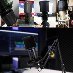 Microfoon Popfilter - 8.7*8*3 cm - Windkap voor Microfoon - Metalen - Popkiller - Studio Accessoire - Handheld Microfoon Popfilter - Zwart - Bescherming tegen Plofgeluiden en Windruis - Pop Filter - Popruis Vermijden — thumbnail 3