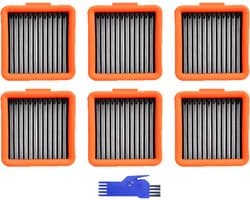 6 STUKS HEPA filter - geschikt voor UWANT D100 - D100 PLUS - D100 PRO - V8 & V10 - D5 - D5 PRO - A60 - A100 - A558 - voor robotstofzuiger - 62*57*29mm - met reinigingsborstel