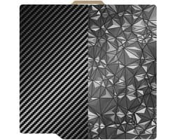 Dubbelzijdige Textuur Printplaat 257x257 mm voor 3D Printer Magnetische Veerstaal Ondergrond