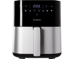 Airfryer 5 Liter met 8 Programma's en LED Display Zwart RVS