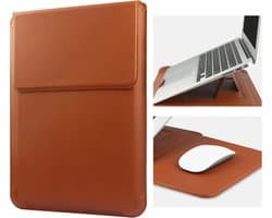 14-inch laptop protector cortex pack strap brackets geschikt voor apple MacBook Pro 14, asus Vivobook 14, HP Pavilion X360, italiaanse nappa 14, dell HP, asus, acer, huawei Matebook 14-inch laptop, bruin.